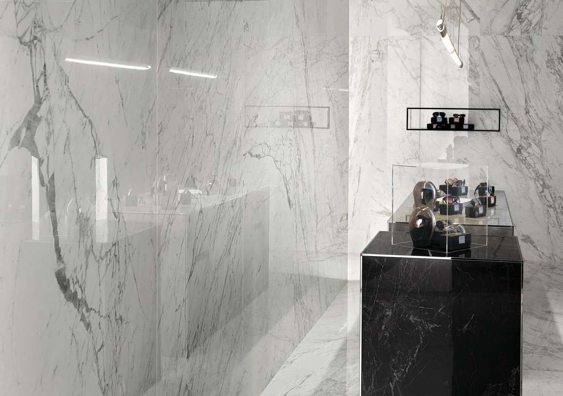 Керамическая плитка Атлас Конкорд Италия Марвел Про/ Marvel Pro Grey Fleury 40x80 9M4F