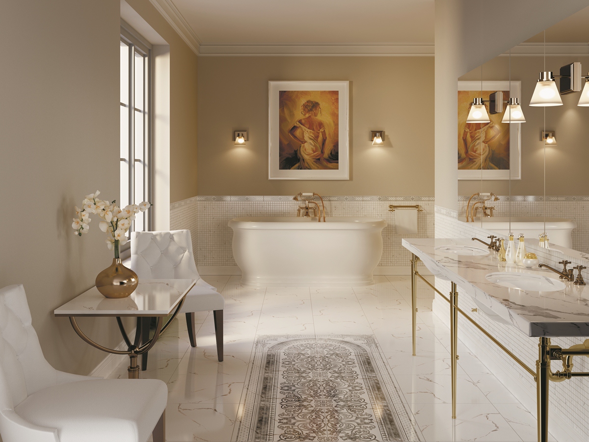 Декор Grasaro Classic Marble White 40x40 G-270/G/d02/400x400x9