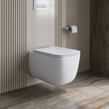 Унитаз подвесной безободковый BelBagno Luce BB076CH-TOR/SC с крышкой-сиденьем микролифт