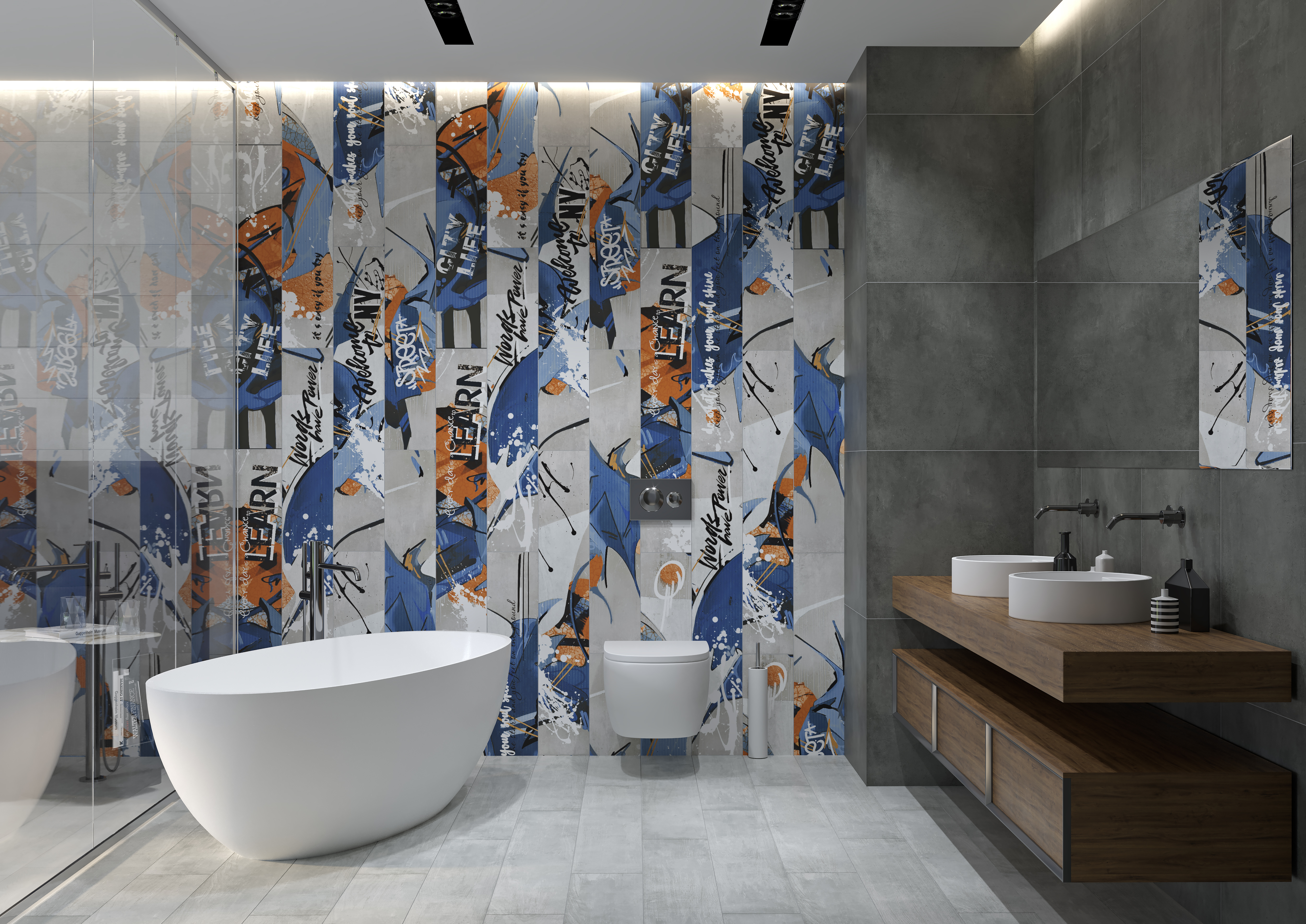 Керамогранит Grasaro Staten Multicolor 20x120 G-573/MR/200x1200x11