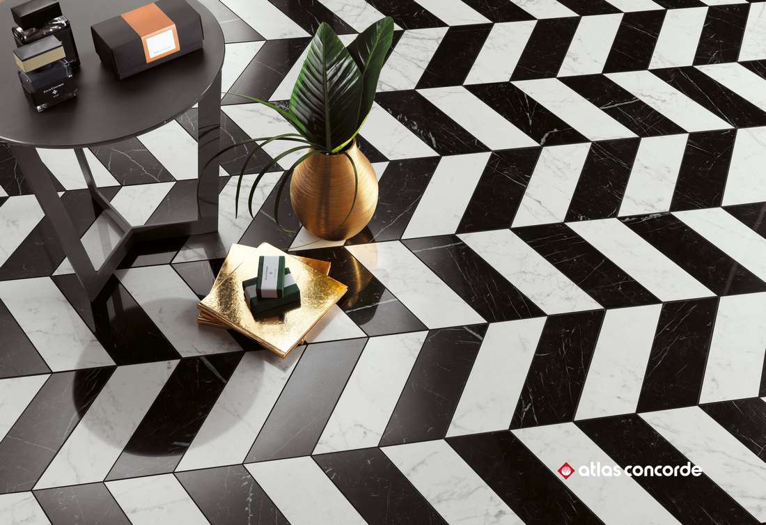 Керамическая плитка Атлас Конкорд Италия Марвел Стоун/ Marvel Stone Cream Prestige Shiny 40x80 9MSI