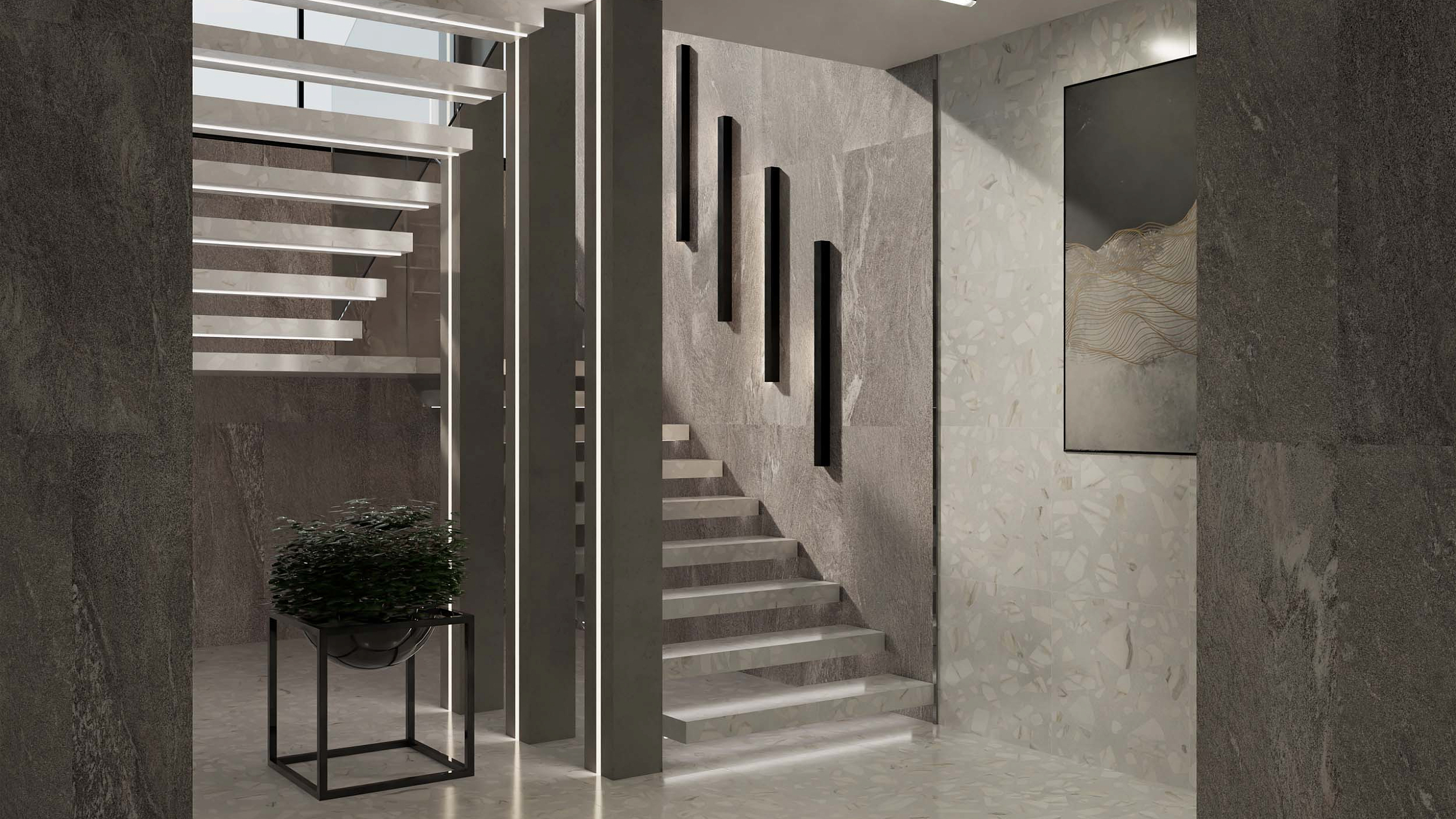 Мозаика Estima TN02 Tramontana Fascia Anthracite 30x30 серый