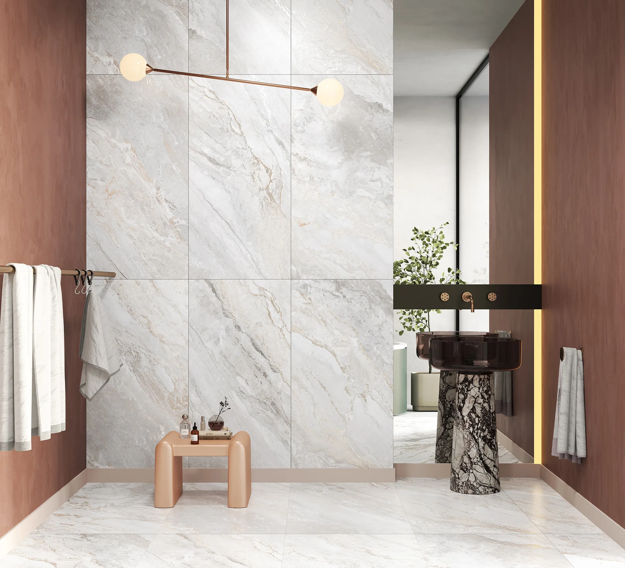 Керамогранит Аркадия Керамика CR4016-A Trivola Bianco Carving 60x120 белый