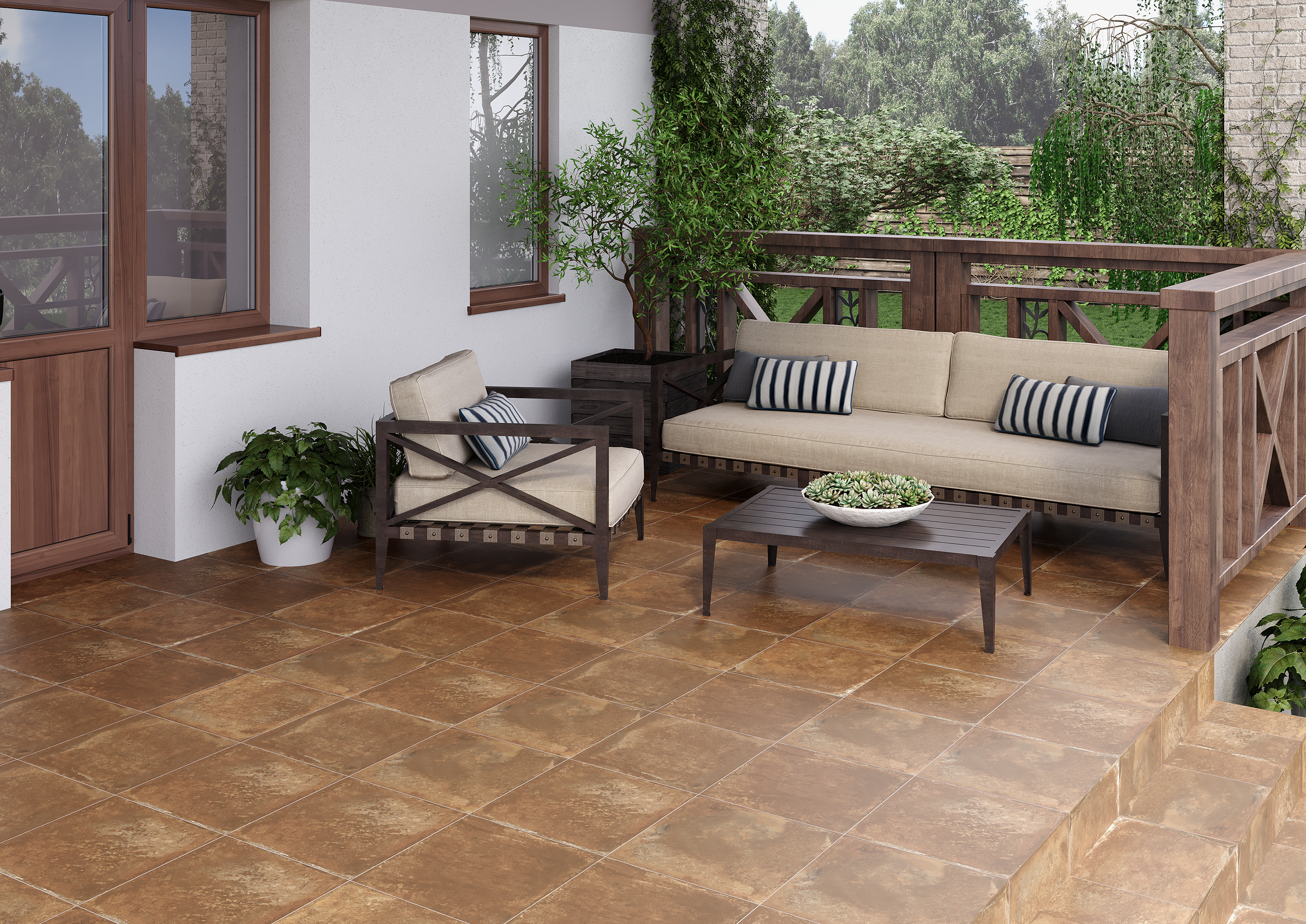 Ступень Grasaro Rust Black 40x40 G-185/M/st01/400x400x8