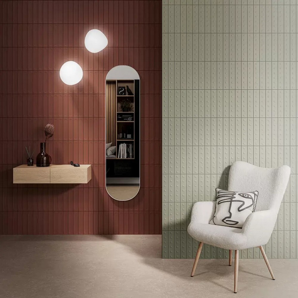 Керамическая плитка Kerama Marazzi KM26370 Медина 2 зеленый матовый структура 6x28.5