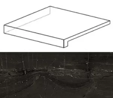 Ступень угловая левая Атлас Конкорд Италия Marvel Absolute Brown Scalino Ang. Sx AFC1 33x33