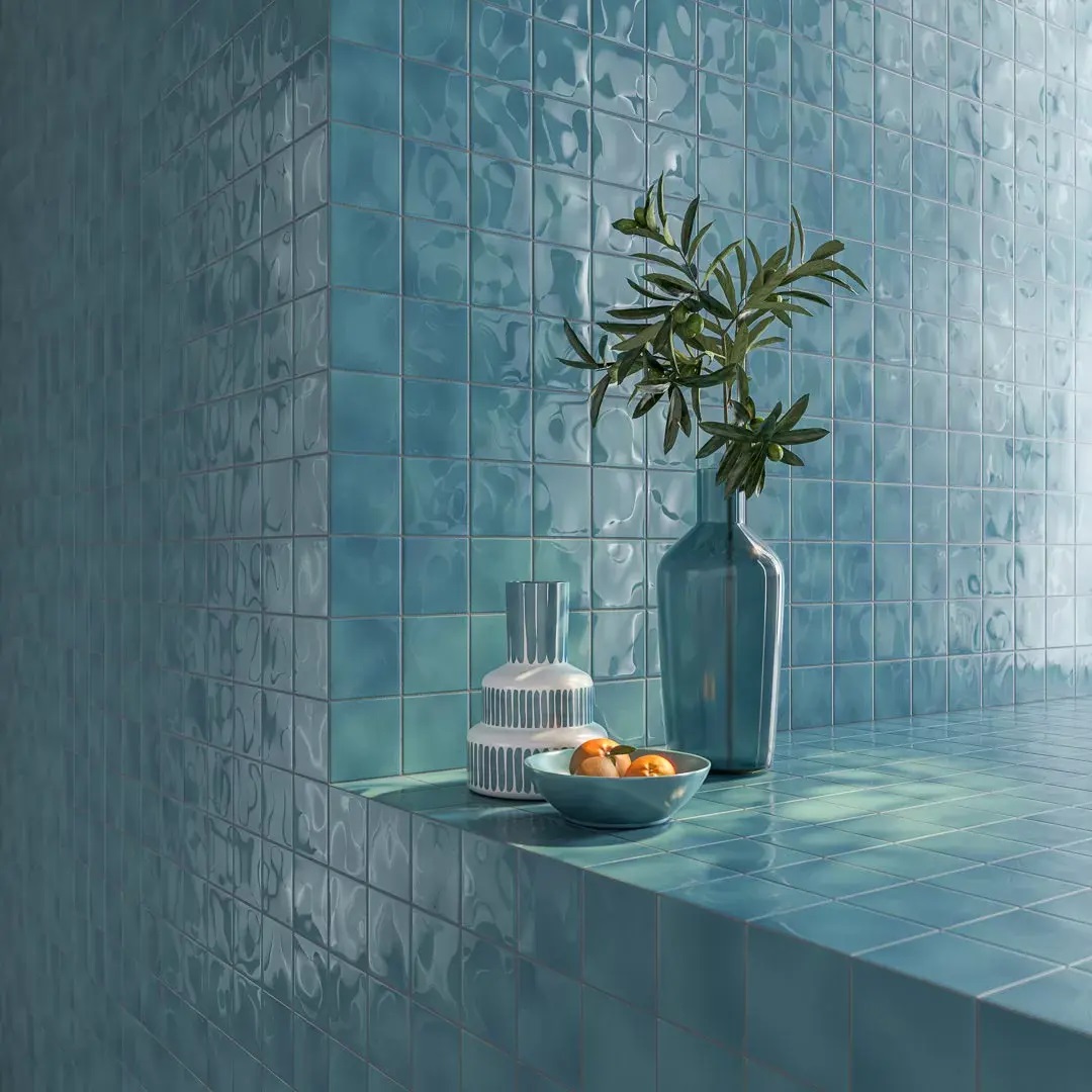Декор Kerama Marazzi KMD3STA016GN Бахия 1 бирюзовый глянцевый 9.8x9.8