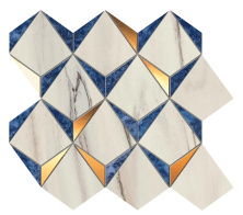 Мозаика Атлас Конкорд Италия Марвел Дрим/ Marvel Dream Bianco-Ultramarine Diamonds 35.8x32.9 9MDN