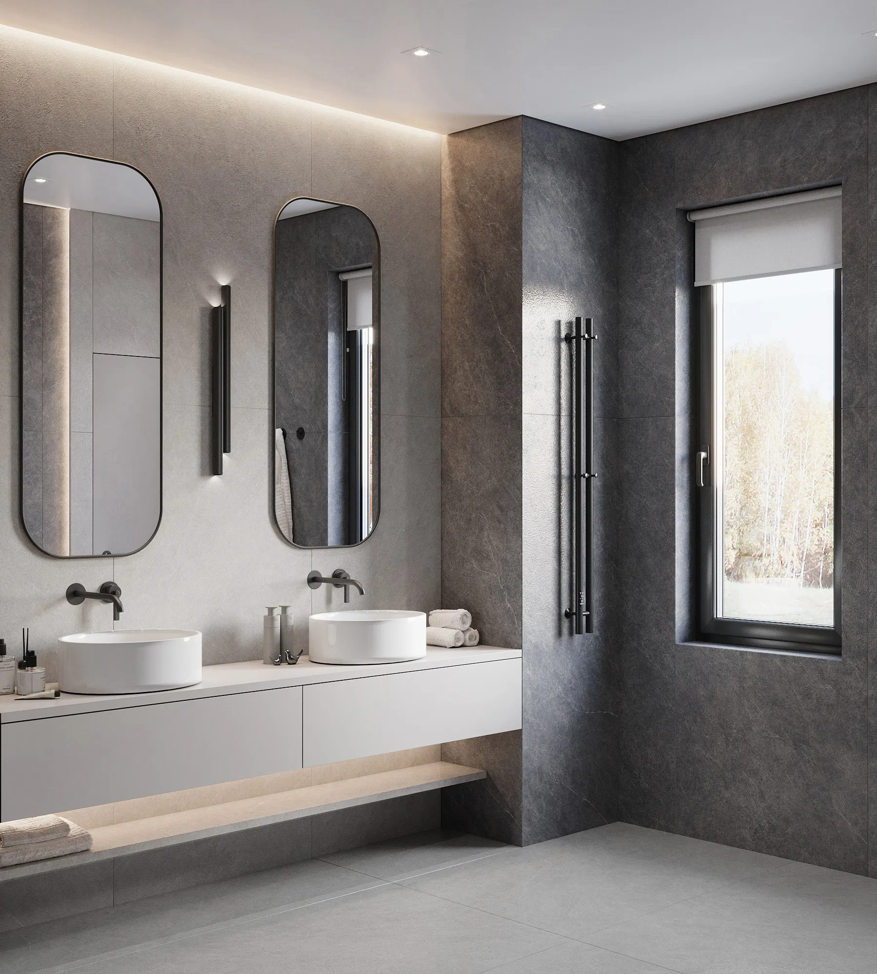 Керамогранит Креанза CZ-SL01-B Listello Bianco Solido 80x160 серый
