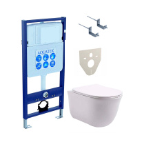 SET AQUATEK КЛАССИК (рама AQUATEK Standard INS-0000012 (без клавиши) KKI-0000002 крепления+унитаз КЛАССИК AQ1111-00)