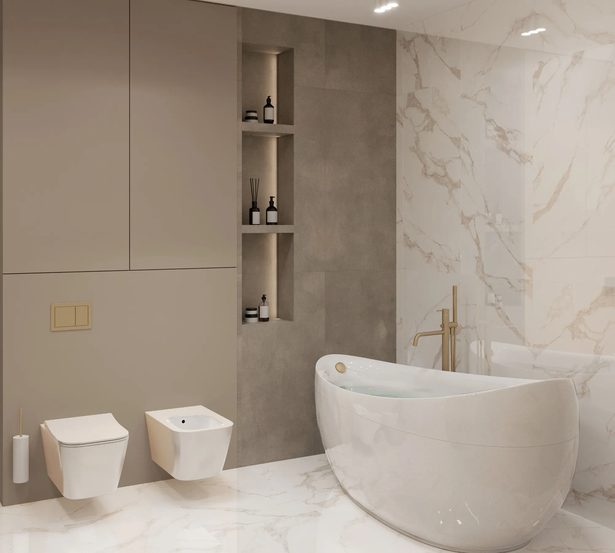 Керамогранит Аркадия Керамика CR4019-A Calacatta Gold Carving 60x120 белый
