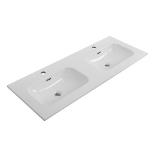 Раковина керамическая с двумя чашами накладная Cezares Eco CZR-8073-120-2