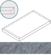 Ступень угловая левая Италон Дженезис X2 Silver X2 33x60