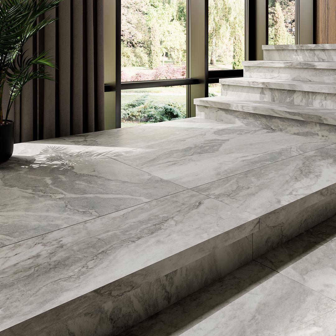 Керамогранит Kerama Marazzi Альбино серый обрезной 60x60 DL602720R