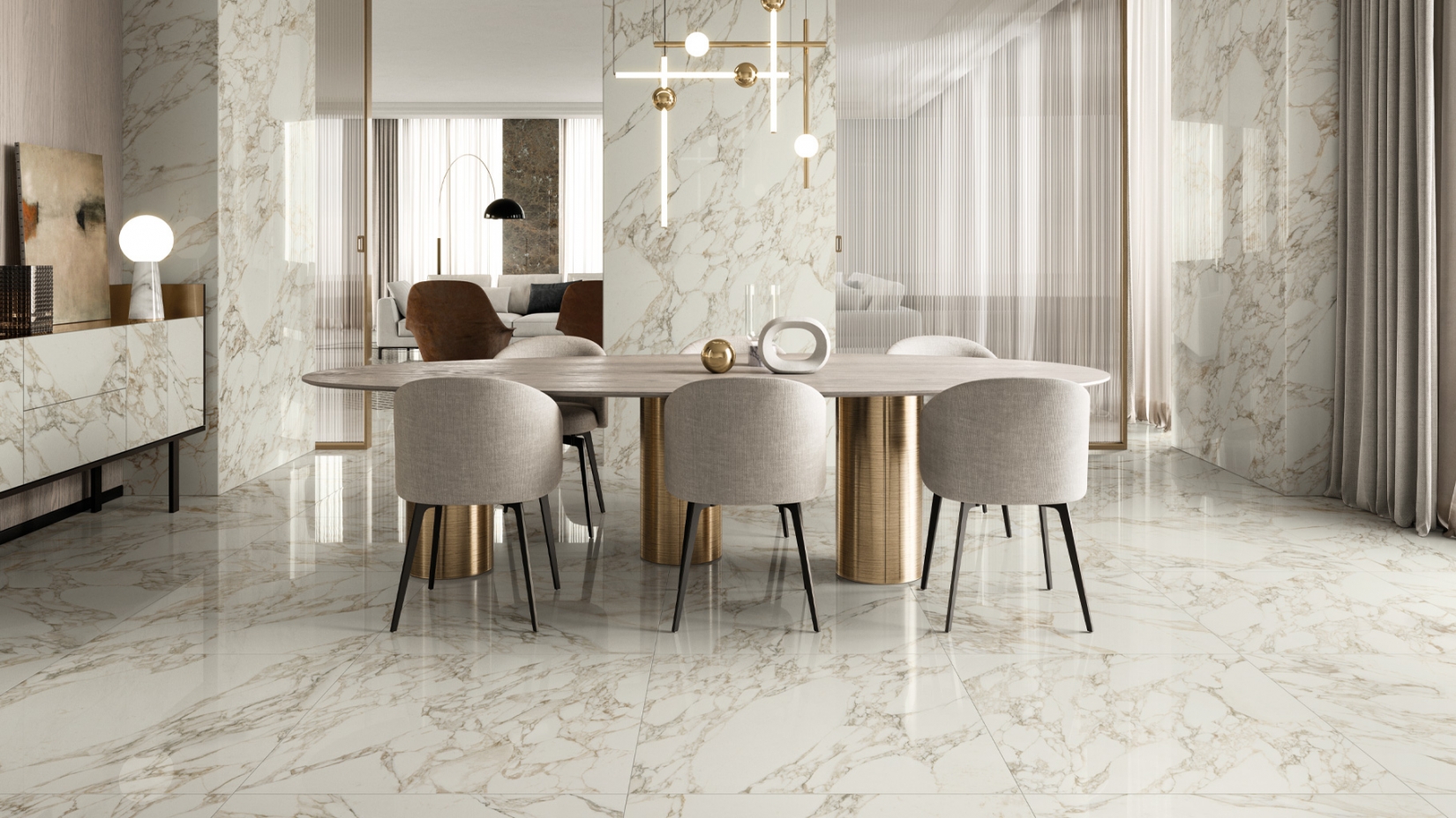 Керамогранит Италон Шарм Делюкс/ Charme Deluxe Крим Ривер 60x120