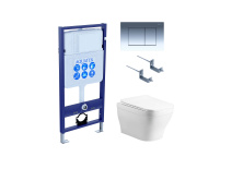 Set AQUATEK АМАДЕО cm (рама AQUATEK Standard INS-0000012 с звукоиз.прокладкой+крепеж KKI-0000002+кнопка KDI-0000010+унитаз АМАДЕО AQ1180-00 с крышкой-сиденьем soft-close)