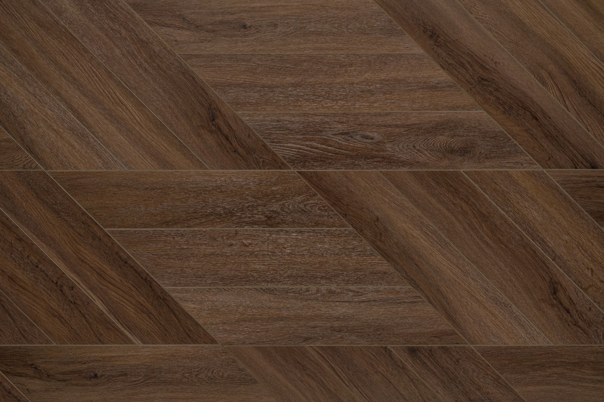 Кварцвиниловая плитка Aqua Floor Шеврон клеевой (Паркет)/ Chevron Glue (Parquet) AF2559PGCh 553.7x130.5 Дуб Темный замковый кварц винил напольный
