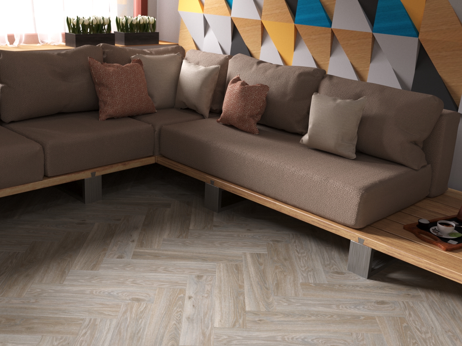 Кварцвиниловая плитка Fine Floor Craft Short Plank FF-016 Дуб Виндзор кварц винил напольный