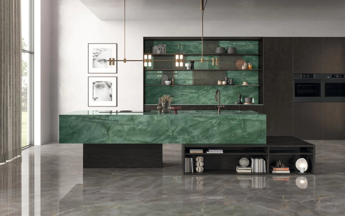 Керамогранит Атлас Конкорд Италия Марвел Гала/ Marvel Gala Exotic Green Polished 60x120 AFXP