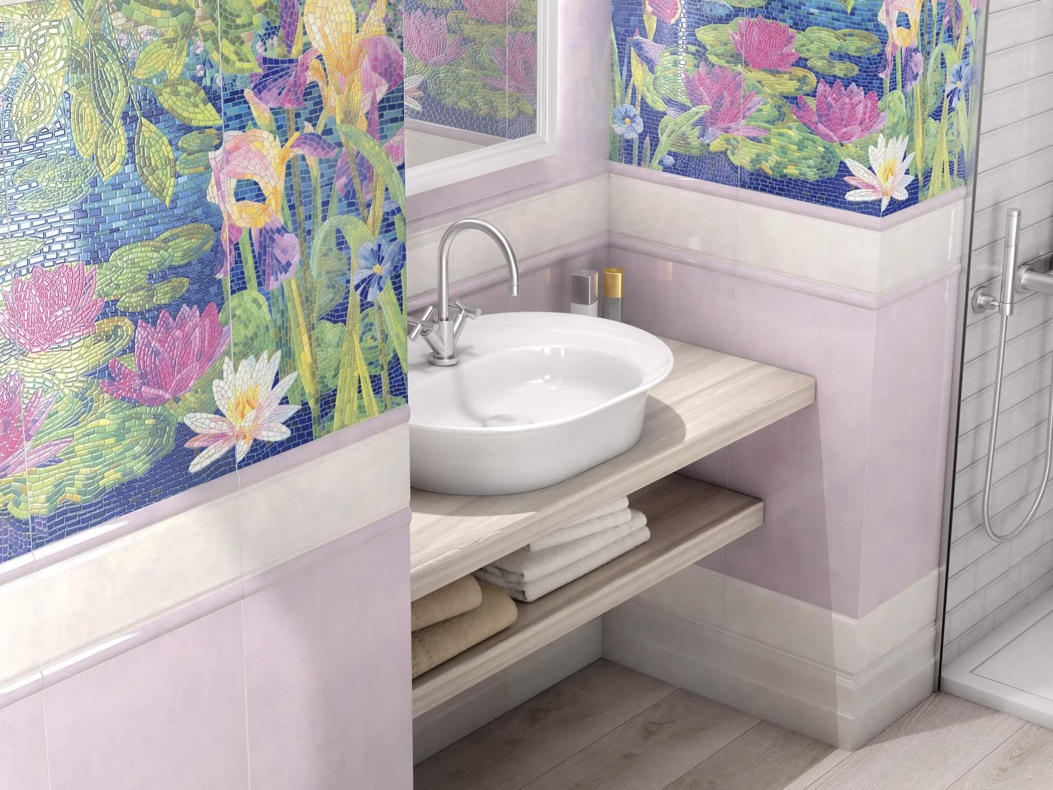 Бордюр Kerama Marazzi HGD\A95\11000RL Сад Моне лаппатированный 7,2x30