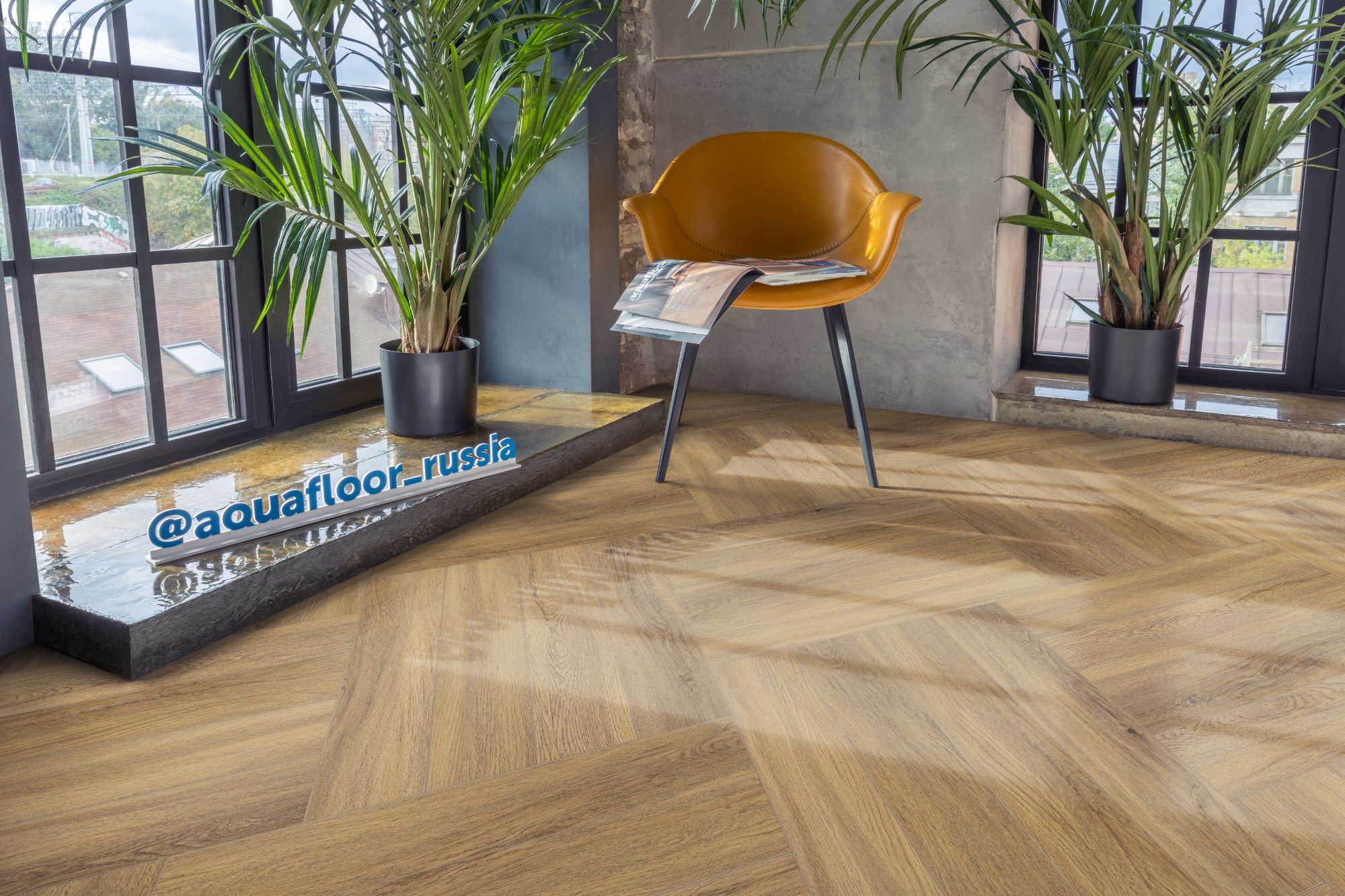 Кварцвиниловая плитка Aqua Floor Спейс Паркет Лайт/ Space Parquet Light AF4501PQL 610x122 Дуб Светлый замковый кварц винил напольный