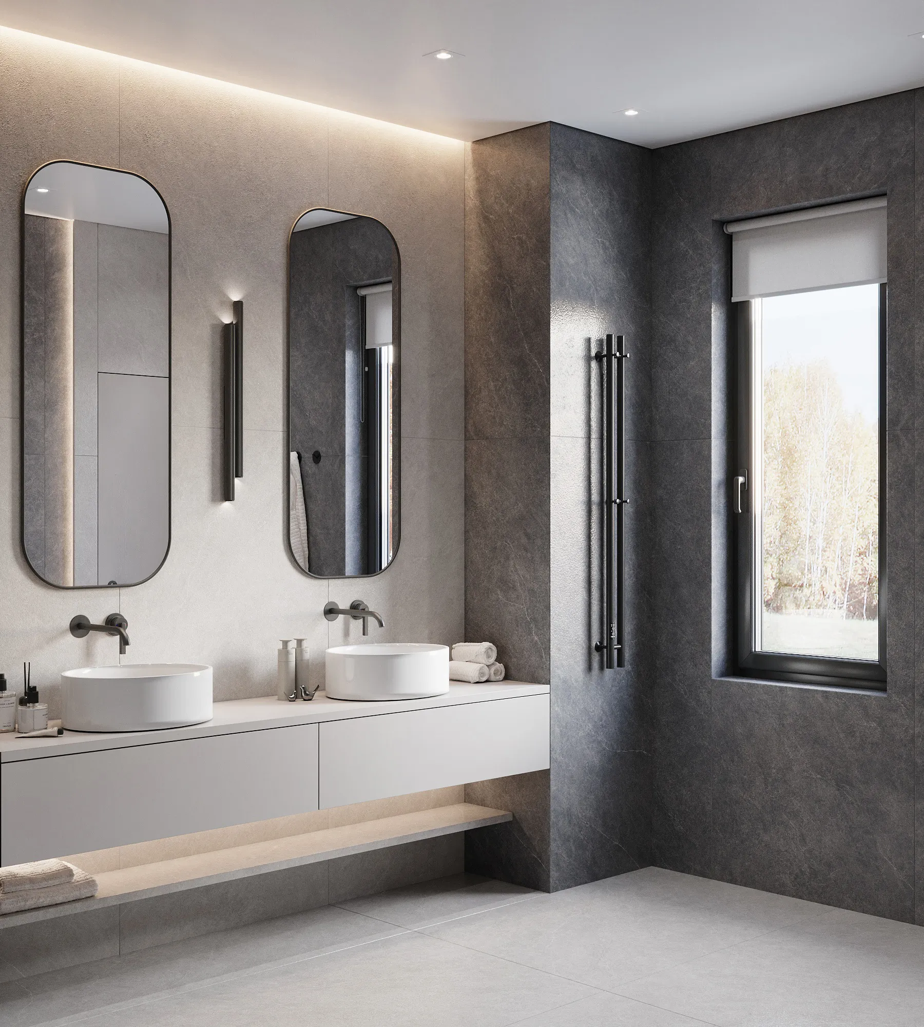 Керамогранит Креанза CZ-SL01-B Listello Bianco Solido 80x160 серый
