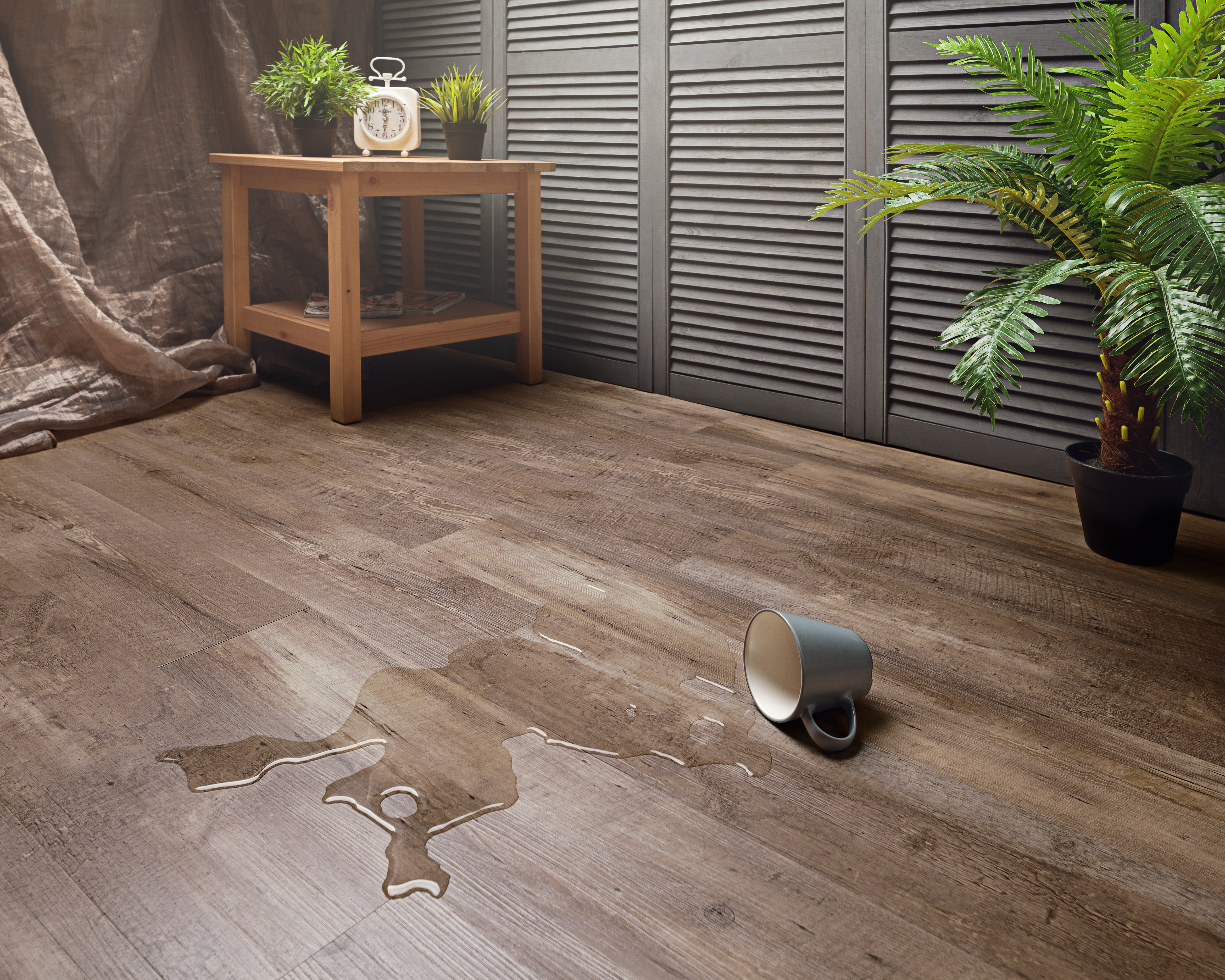 Кварцвиниловая плитка Aqua Floor Классик/ Classic AF5517 1220x184 Дуб Темный замковый кварц винил напольный
