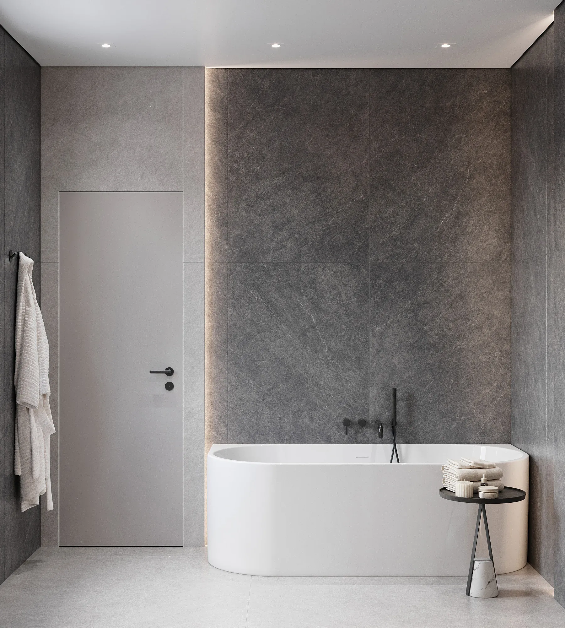 Керамогранит Креанза CZ-SL01-B Listello Bianco Solido 80x160 серый