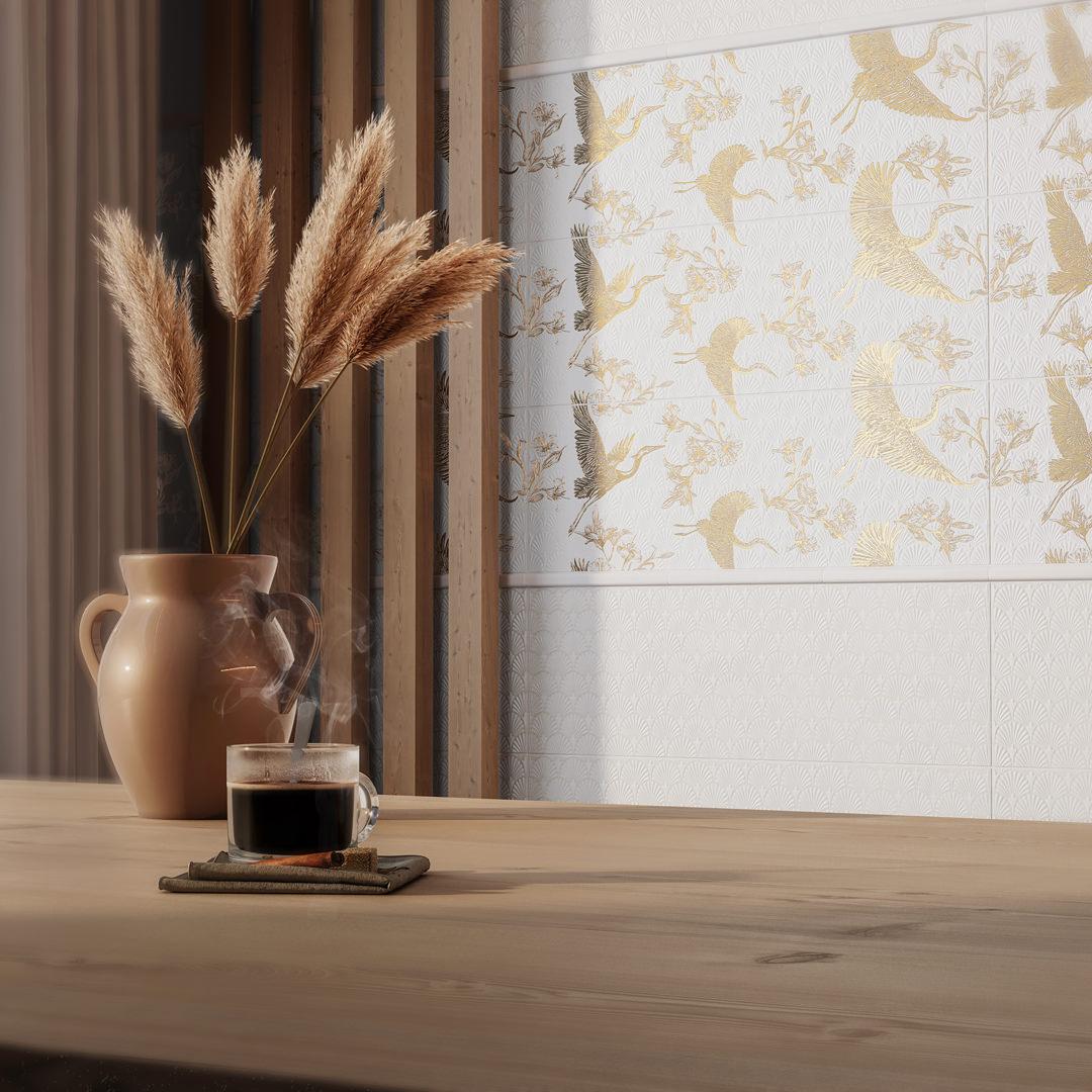 Керамическая плитка Kerama Marazzi Гарса структура бежевый светлый обрезной 25x75 12155R