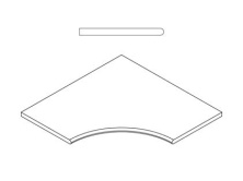 Бортик угловой закругленный Италон Контемпора Х2/ Contempora X2 Pure 60x60
