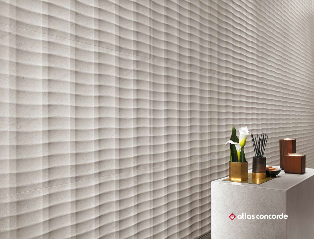 Керамическая плитка Атлас Конкорд Италия Марвел Стоун/ Marvel Stone Cream Prestige Shiny 40x80 9MSI