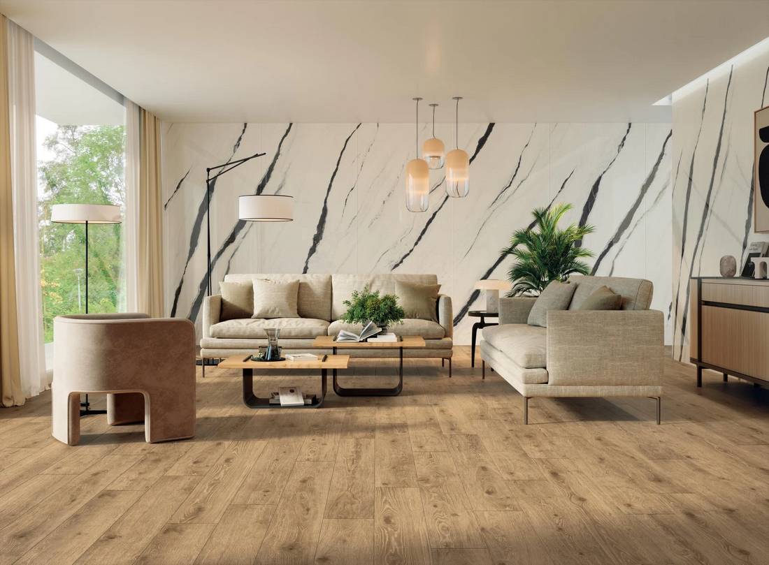 Керамогранит Атлас Конкорд Вайн Оак/ Wine Oak Brunello 20x160