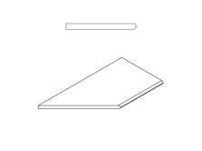 Бортик закругленный левый Италон Шарм Делюкс X2 Grigio Orobico X2 30x60