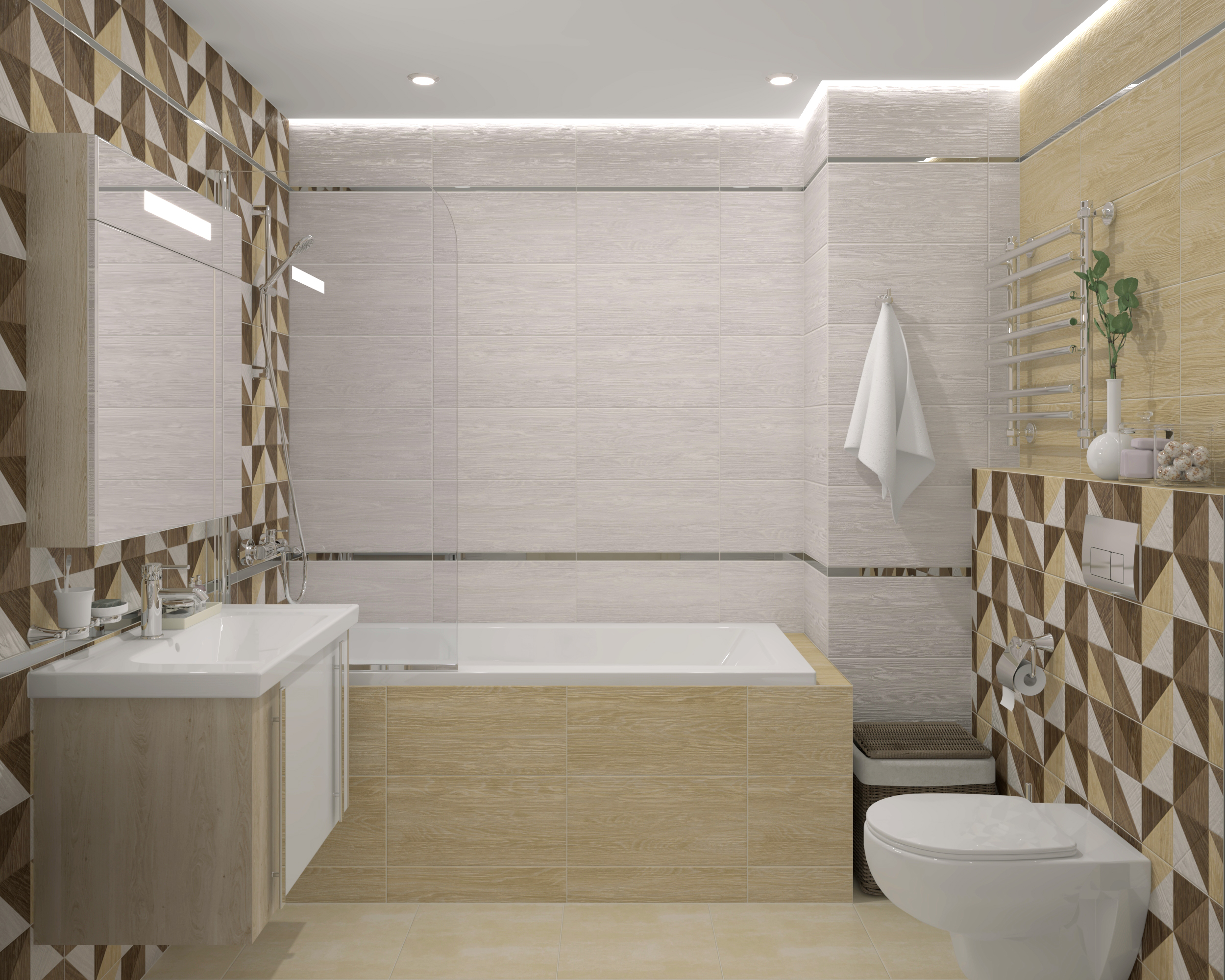 Керамическая плитка (34003) Laparet Village серый 25x50 матовый