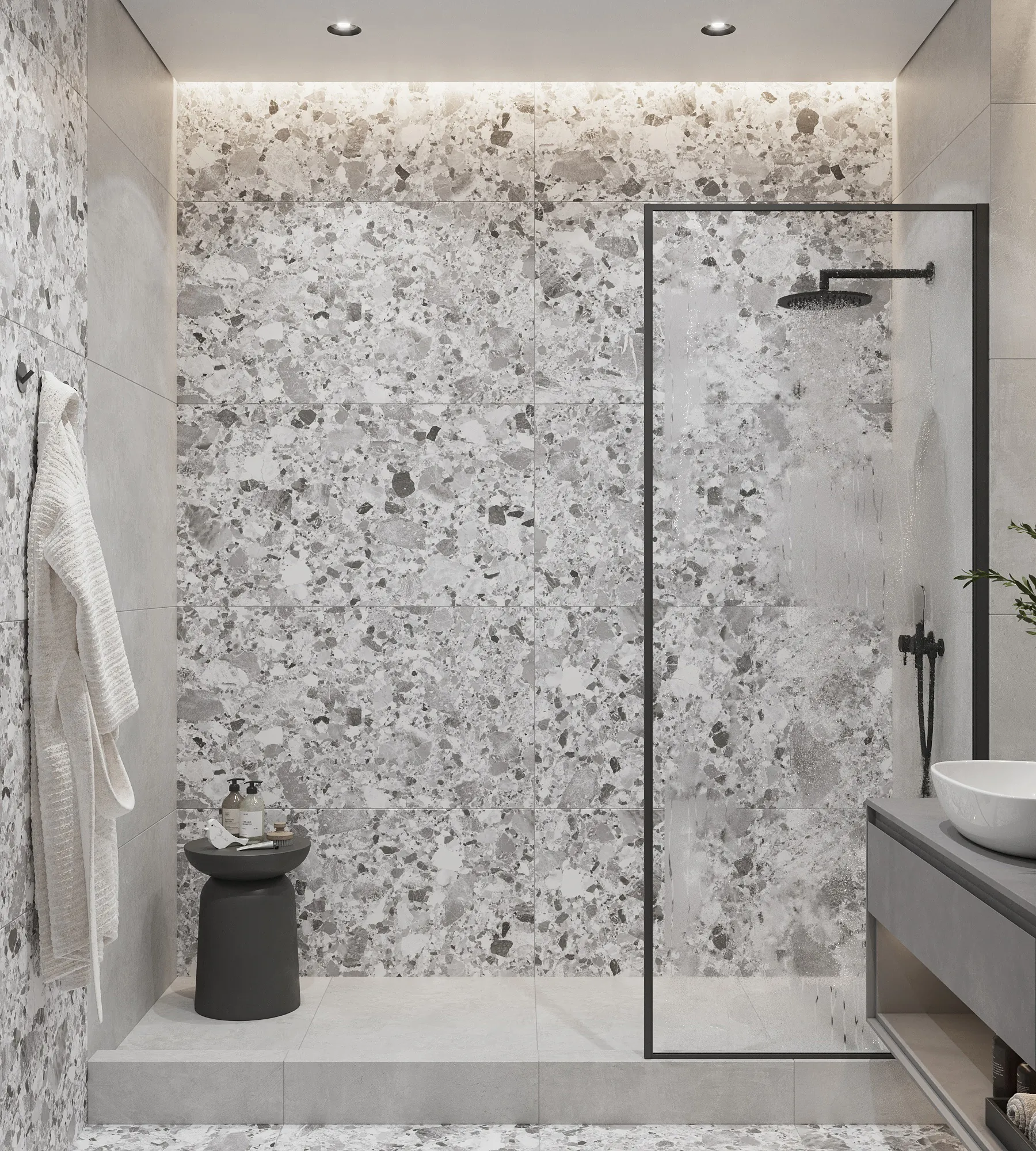 Керамогранит Креанза SL1004-A Terragona Silver Solido 60x120 серый