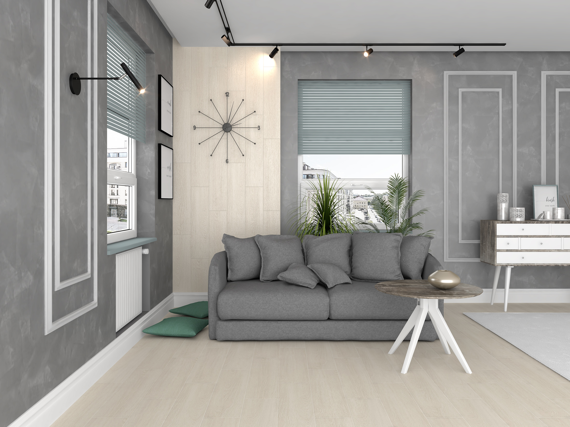 Керамогранит (SG706590R) Laparet Madera белый 20x80 матовый