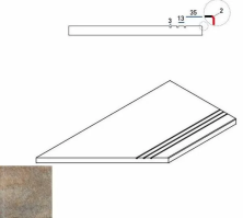 Бортик левый Италон Дистрикт х2/ District X2 Emerald 30x60