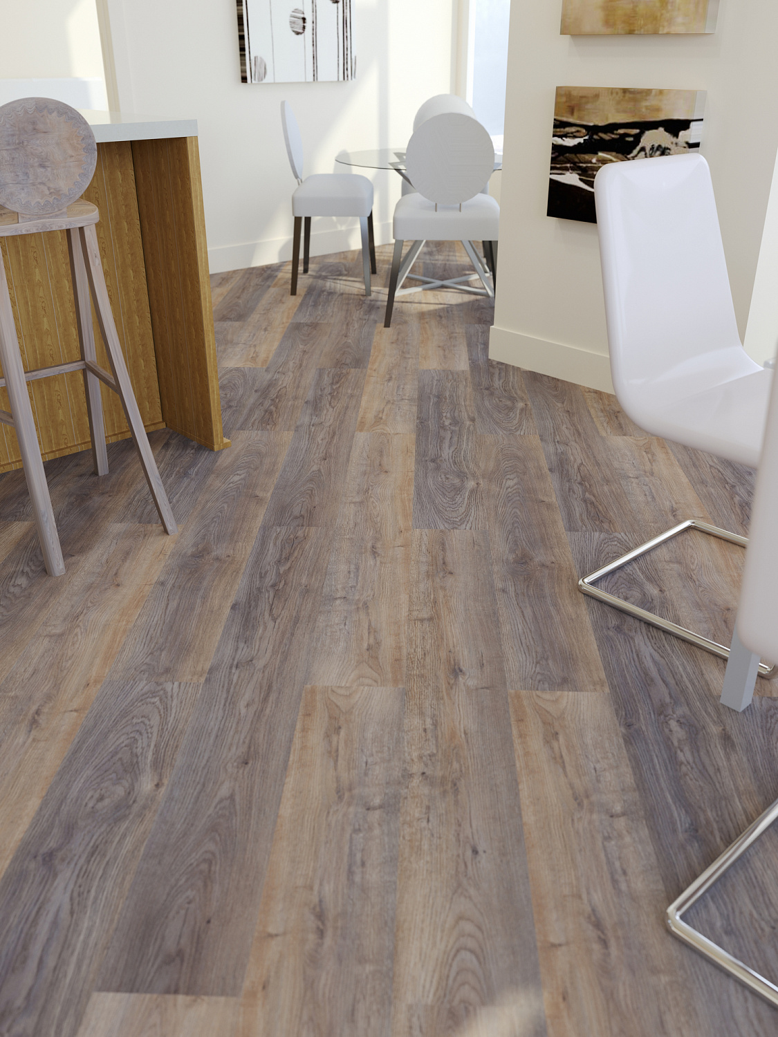 Кварцвиниловая плитка Fine Floor Light FF-1377 Дуб Веллингтон кварц винил напольный