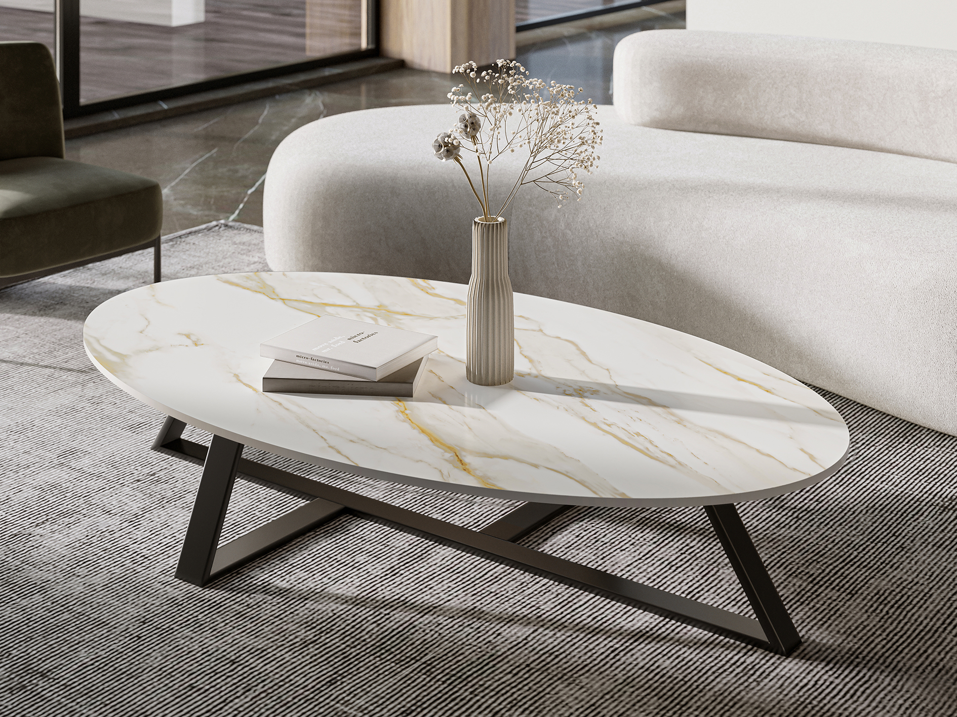 Керамогранит СтароСлэбс Krater Perla Repose 120x120 бежевый