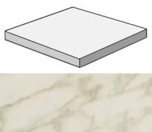 Ступень угловая Атлас Конкорд Италия Marvel Royal Calacatta Scalino Angolare AFCY 33x33