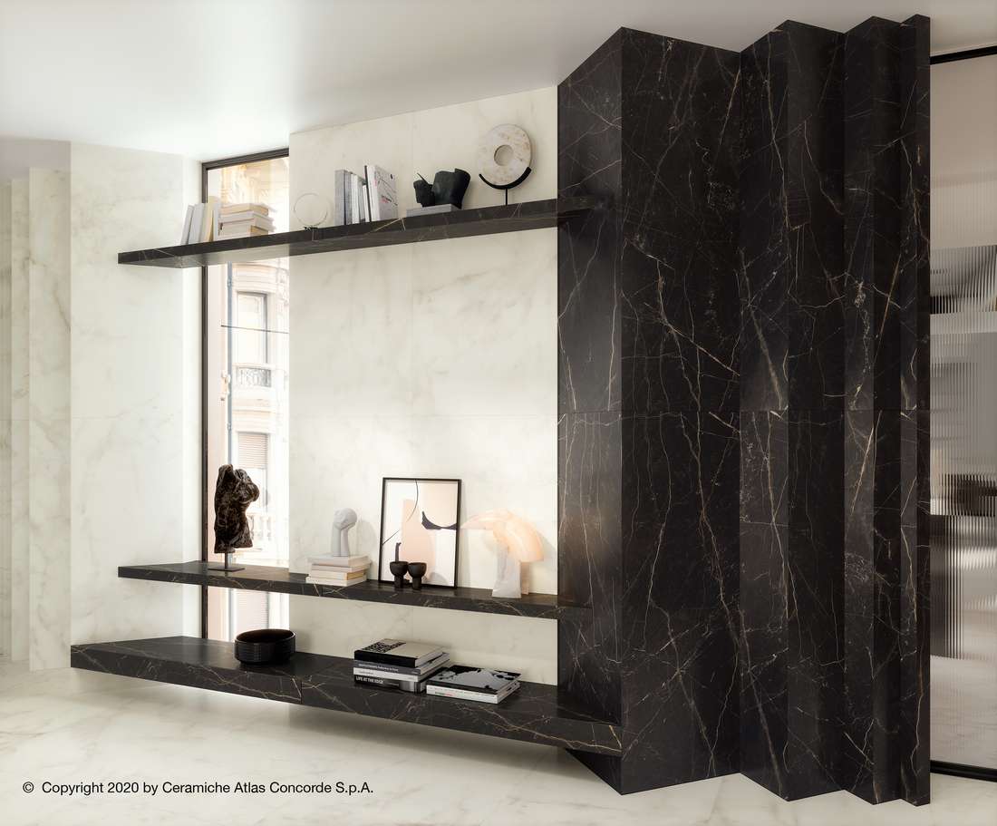 Керамическая плитка Атлас Конкорд Италия Марвел Шайн/ Marvel Shine Calacatta Imperiale Shiny 40x80 A3ZV