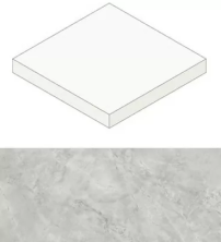 Ступень угловая Атлас Конкорд Италия Marvel Grey Cloud Scalino Angolare Silk AGJG 33x33