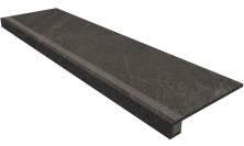 Комплект Estima GB03 Gabbro Anthracite (Ступень 33x120 непол. прямоугол. бортик с насечками + Подступенок 14,5x120)