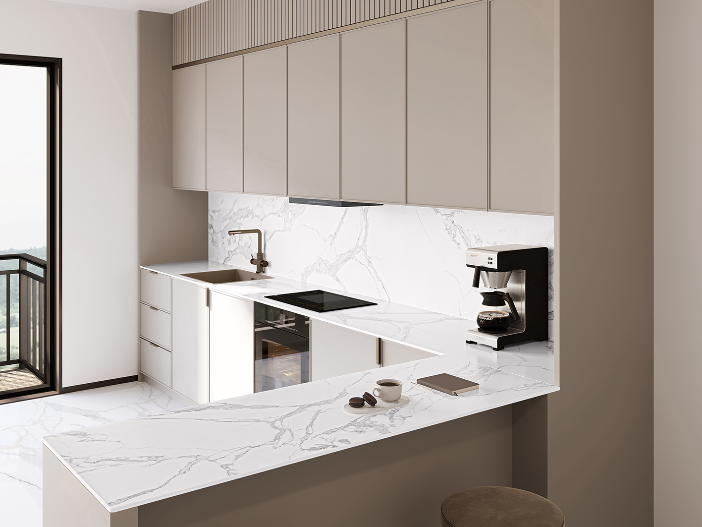 Керамогранит СтароСлэбс Manhattan White Elegance 120x120 белый