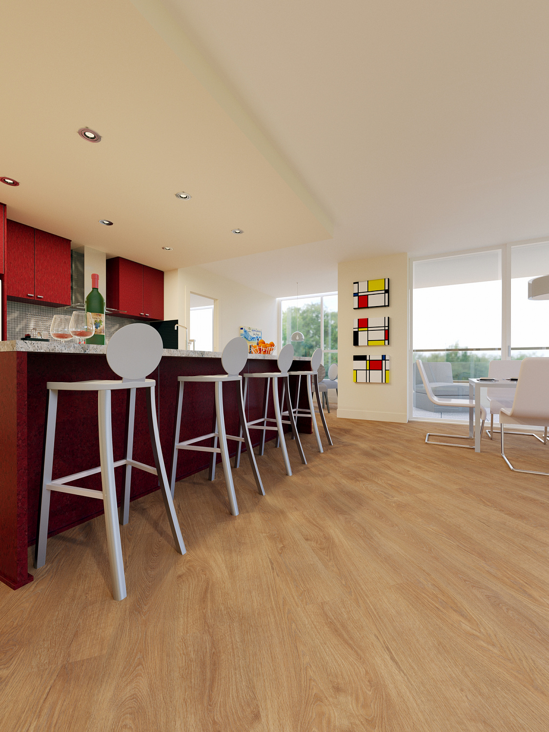 Кварцвиниловая плитка Fine Floor Light FF-1377 Дуб Веллингтон кварц винил напольный