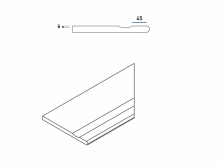 Бортик с выемкой закругленный правый Италон Миллениум X2 Silver 30x60