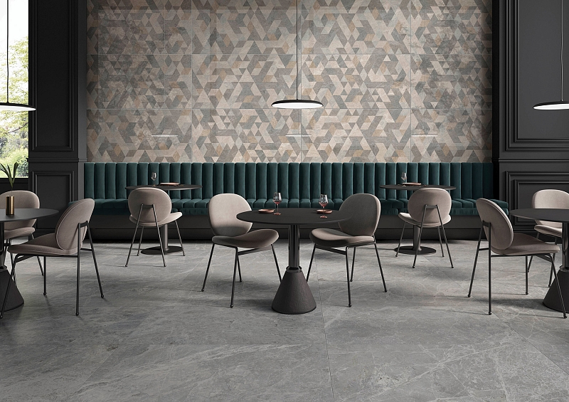 Мозаика Vitra Мармостоун/ Marmostone Темно-серый R9 30x30 лаппатированный