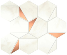 Мозаика Атлас Конкорд Италия Марвел Шайн/ Marvel Shine Calacatta Delicato Gold Hex Shiny 25.1x29 A4WT