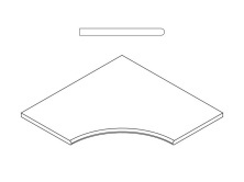 Бортик угловой закругленный Италон Шарм Делюкс X2 Grigio Orobico X2 30x60