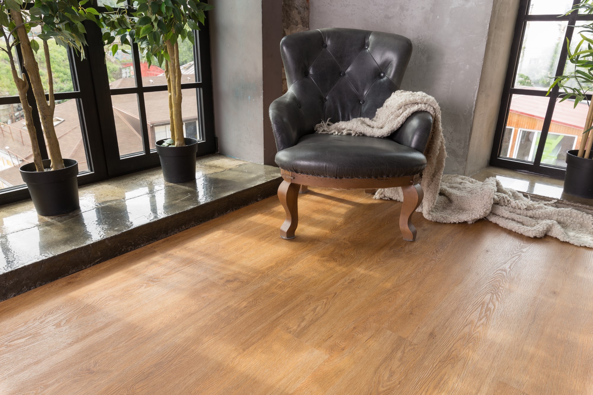 Кварцвиниловая плитка Aqua Floor Нано/ Nano AF3207N 1221x180 Дуб Светлый замковый кварц винил напольный